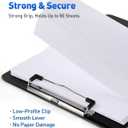 Dynta 10 Pack Plastic Clip Boards 12.5x9 Inch Standard Letter Size Clipboard with Low Profile Clips, Lightweight & Sturdy for Office, Classroom, Black