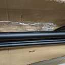 Matte Black Double Curtain Rods 72-144 Inches, Adjustable Double Window Rod with Modern End Cap, Heavy Duty 1-Inch Front and 5/8 Inch Back Telescoping Double Drapery Rod