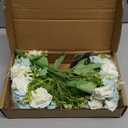 Rose Artificial Flowers Bouquet, 6 Packs Small Roses Flower, 10 Silk Rose Flowers Per Pack, Mini Fake Rose Flower Bunches, Miniature Roses for Decoration Home Wedding Table Centerpieces Decor, Blue (Spring Collection in Blue)