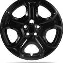17 Inch Gloss Black ABS Hubcaps for 20132025 Ford Escape S Base, Fits 17-inch OEM Steel Wheels CJ5Z-1015-A & LJ6Z-1015-A, OEM Replacement GJ5Z-1130-A, Bolt-on Wheel Covers, 4-Pack