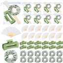 Suncalla 48 Pcs Bridesmaid Scrunchies Proposal Gifts Include Hair Clips Bachelorette Hair Ties Folding Fans Organza Bags Bridal Shower Gift for Wedding Party Favor