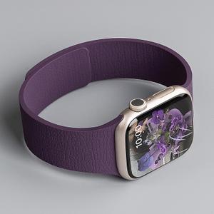 Magnetic Band Compatible with Apple Watch 49mm 46mm 45mm 44mm 42mm 41mm 40mm 38mm Women Men Lychee Silicone Magnetic Strap for iWatch Ultra SE Series 11 10 9 8 7 6 5 4 3 2 1
