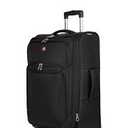 SwissGear 4010 Softside Luggage with Spinner Wheels, Black, Checked-Medium 23-Inch