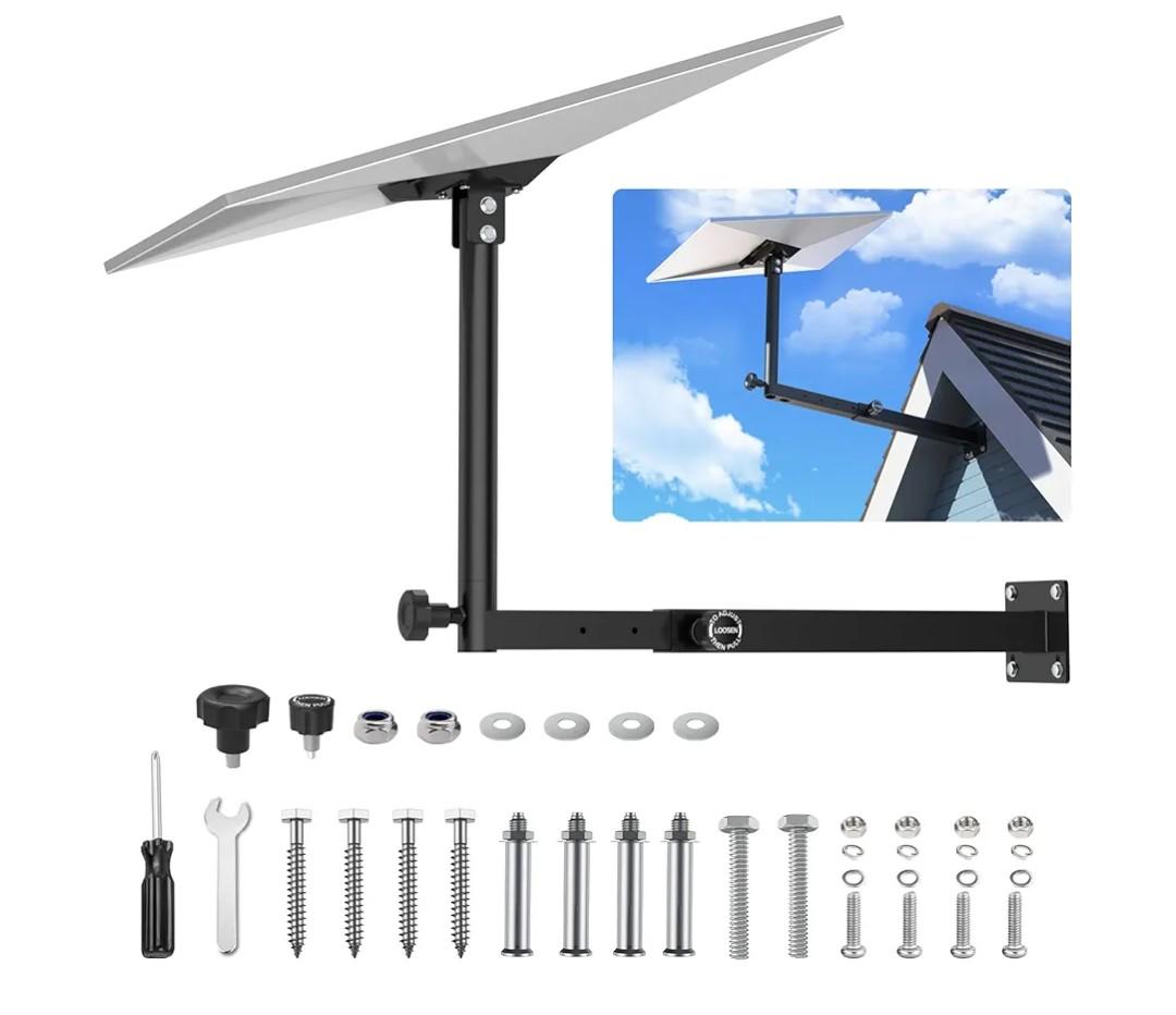 Starlink Gen 3 Mount, Starlink Pole Mount, Extension-Type Heavy Duty Starlink Long Wall Mount with 0-30° Adjustable Starlink Gen 3 Pipe Adapter for Starlink Internet Kit Satellite (19.7-27.6inch)