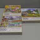 Bits and Pieces  Value Set of Three Large 500 Piece Jigsaw Puzzles for Adults  Lake & New England Farm Themed Jigsaw Puzzles by Ali Innis, Completed Puzzle Size: 18" x 24"