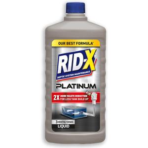 Rid-X Platinum Septic System Treatment, 3 Month Supply of Liquid, 24 Fl Oz
