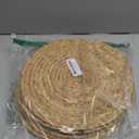 Aofmee 12 inch Round Woven Placemats Set of 6, Boho Rattan Place Mats, Natural Water Hyacinth Table Placemats, Farmhouse Weave Table Mats, Rustic Braided Wicker Charger Plates for Dining Table Decor
