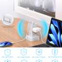 One Beat Tower Surge Protector Power Strip 10 ft,Long Flat Extension Cord with Multiple Outlets,8 AC Outlets with 4 USB Ports,Desktop Charging Station for Multiple Devices,for Home Office College Dorm