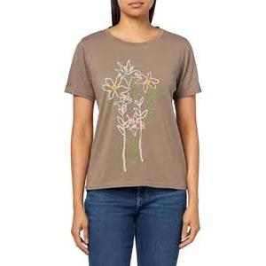 Lucky Brand Women's Embroidered Floral Classic Crewneck T-Shirt L