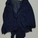 Women Crop Cardigan Sheer Mesh Bolero Shrug for Dress Tie Front 3/4 Sleeve Tops (XX-Large, Navy)