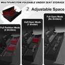 VaultsOnWheels Foldable Under Seat Storage Box for Ford F150 2015-2026 SuperCrew/ Crew Cab&F250 F350 F450 2017-2026 SuperDuty Accessories, Console Organizer with Snap Latches, Detachable Truck Tool Box