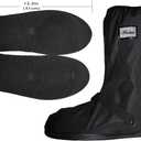Jikamul Tachitali Waterproof Rain Shoe Cover with Reflector for Women & Men Reusable & Foldable Rain Boot Shoe Cover with Zipper, Non-Slip (Black, XL)
