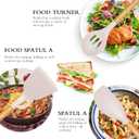 Feuora Silicone Kitchen Cooking Utensils Set, 33pcs  446F Heat Resistant, Non-stick, BPA-Free, Wooden Handles, Spatula, Turner, Tongs, Spoon, Brush, Whisk  Essential Cooking Gadgets (Khaki)