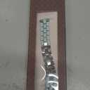 Wearlizer Metal Bracelet Compatible with Samsung Galaxy Watch 7 Band 6 5 4 Active 2 FE 40mm 44mm/Watch 6 4 Classic/5 Pro/3, 20mm Enamel Dressy Stainless Steel Strap for Samsung Watch Bands Women (Silver/Light Blue)