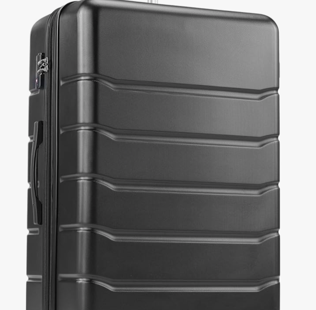 Simple Deluxe 28 Inch Hardside Carry On Luggage, Suitcase with Double Spinner Wheels & TSA Lock, Hard Shell, Expandable Rolling Lightweight, Black 3 SUIT CASE