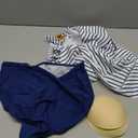 Blooming Jelly Women Tankini Swimsuits 2 Piece Tummy Control Bathing Suit V Neck Modest Swim Suits 2026 with Bottom (Medium, Striped Blue)