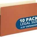 Blue Summit Expanding File Pocket Organizer, Legal Size, 5.25 Expansion  10 Pack