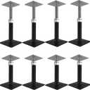8-Pack Adjustable House Floor Jacks, 5" - 8" Height Range, 11000 lbs Capacity Each, Telescoping Screw Jacks for Leveling & Temporary Support - Galvanized Steel Construction