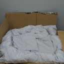 Litanika Comforter Oversized King Size Set Light Grey, 3 Pieces Chevron Tufted Solid Bedding Comforter Sets, Fluffy Bed Set