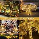 Solar String Lights for Outside, 66FT 200 LED Outdoor Solar Fairy Lights Waterproof 8 Modes, Xmas Tree Light for Patio Garden Party Backyard Wedding Holiday Decor, Warm White