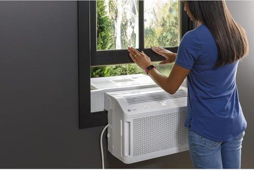Profile PHNT10CC Clearview Air Conditioner 10,300, Inverter Technology, Ultra Quiet, Medium Rooms up to 450 Sq. FT, Full Window View with Easy Installation, Energy-Efficient Cooling, 10300 BTU, White