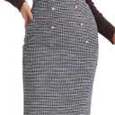 Allegra K Women's 1piece Tweed Skirt Pencil Skirt Elegant Business for Women, Medium Black
