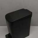 Cesun Small Bathroom Trash Can with Lid Soft Close, Step Pedal, 6 Liter / 1.6 Gallon Stainless Steel Garbage Can with Removable Inner Bucket, Anti-Fingerprint Finish (Matt Black)