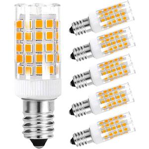 E14 LED Light Bulbs, E14 European Base Bulb, 4W Equivalent 40W Incandescent Bulb, Warm White 3000K, 350LM,5-Pack