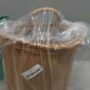 Woven Hanging Wall Basket for Front Door  Handwoven Wicker Door Basket for Mail, Flowers & Home Storage, Wall Hanging Basket for Garden Farmhouse