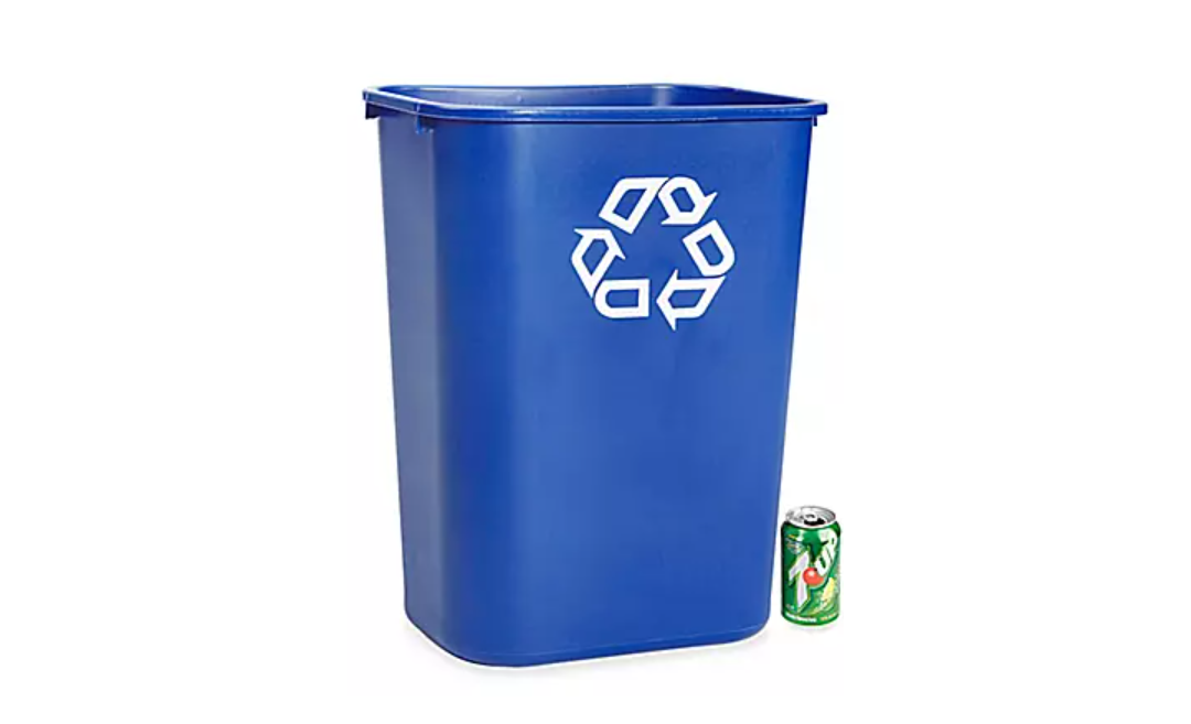 Rubbermaid® Office Recycling Container - 10 Gallon, Blue