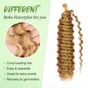 Eerya Long Curly Braiding Hair 20 Inch 2 Packs Ocean Wave Crochet Hair for Black Women Deep Wave Braiding Hair for Boho Braids(20inch,P30/27)