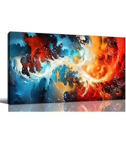 Abstract Pictures Canvas Wall Art for Living Room Bedroom Wall Decor Wall Art Print Paitnings for Home Decor Morden Artwork (59x29in) With Frame