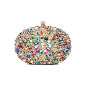 Clutch Purses For Women Rhinestone Evening Purse Sparkling Handbags Crystal Clutch For Wedding Party (Gold)