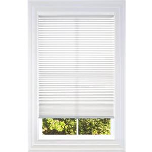 BlindsAvenue Cellular Honeycomb Cordless Polyester Shade, 9/16" Single Cell, Light Filtering, White, Size: 24" W x 72" H (Cotton)
