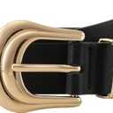 Earnda Women Western Leather Belts for Jeans Pants Vintage Waist Belt for Lady Dresses with Gold Silver Buckle (Large: 33"-36" (Pant 12-14))