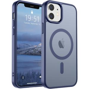 SUPFINE Magnetic for iPhone 12 Case/iPhone 12 Pro Case (Compatible with MagSafe)(Military Grade Drop Protection) Slim Translucent Matte Shockproof with Anti-Fingerprint Phone Case,Lavender Gray