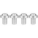 Wanyifa Titanium M10 10 15 20 25 30 35 40 45 50 55 60 mm Torx Head Bolt Screw Pack of 4 (M10x15mm Pitch 1.25mm, Silver)