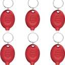 Mini LED Keychain Flashlight, Portable Pocket Flashlight with Red Shell (6PCS)
