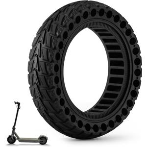 HAONAIMO E Scooter Tires,10x2.5 Inch Solid Tires,10 Inch Solid Replacement Wheels,60/70-6.5 Electric Scooter Solid Rubber Tires,Solid Tires for Ninebot Max G30/G30E/G30LP/Electric Scooter