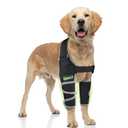 KISFLY Dog Elbow Brace for Front Legs, Supports Elbow and Shoulder Joints, Helps Reduce Hygroma, Calluses & Pressure Sores, Reflective Design, Both Legs, Size XS