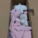 JOLLITO Crib Mobile for Girls, Soft Pink Musical Baby Crib Mobile with 12 Lullabies, Rotating Arm and Detachable Plush Animal Toys, Nursery Decor Baby Mobile for Crib Toys Bassinet