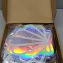 Locmeo 24 Pack Holographic Shell Gift Bags Mermaid Party Favor Bags with Iridescent Shell Cards for Mermaid Themed Supplies Ocean Under the Sea Party Favors