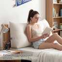 Gnostik Headboard Pillow Twin, White Triangular Wedge Headboard Pillow for Reading and Resting Backrest Positioning Support Pillows for Bed Dorm Sofa, 39.4"x15.7"x7.5", Twin Size:39.4x15.7x7in