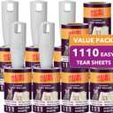 MEIQIHOME Lint Rollers for Pet Hair Extra Sticky, 1110 Sheets Mega Value Set Lint Roller with 5 Upgraded Handles, 10 Rollers Portable Pet Lint Roller for Clothes, Furniture, Dog & Cat Hair Removal