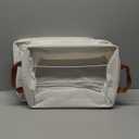 Storage Bins Baskets for Organizing - 15.4"x11.4"x7.9" Large Fabric Storage Cubes for Shelves Rectangular Foldable Closet Organizers with Handles for Clothes Toys 2-Pack (White) 