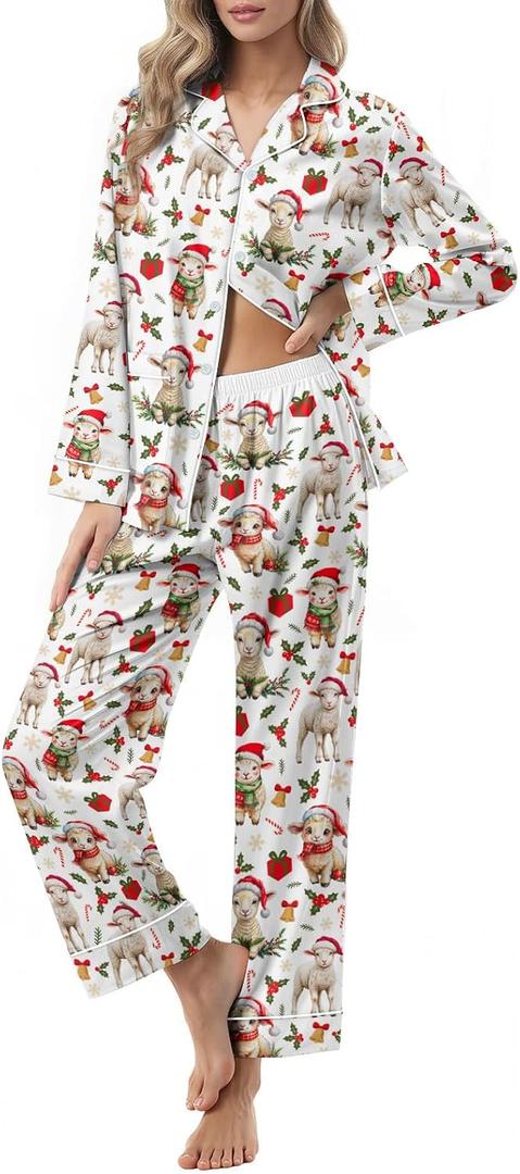 Unisex Ultra Soft Pajama Set, Valentines Pajamas, Soft Warm Matching Sleepwear Gift for Women Men (White, XL)