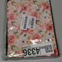 4 Packs Watercolor Pink Yellow Flowers Makeup Bag Floral Cosmetic Bag Friend Friendship Gifts for Women Girls Bestie Botanical Travel Organizer Zipper Pouch Christmas Thanksgiving Birthday Gifts (Multicolor 0180)