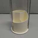 Toothbrush Holders with Sliding Lid, Rotating 3 Slots Bathroom Organizer Countertop, Tooth Brush Toothpaste Holder Bathroom Counter Stand Caddy for Vanity Makeup Brushes Holder (White)