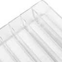 SINJEUN 4 Pack Acrylic Palette Organiser, 7 Sections Divided Makeup Palette Organiser for Eyeshadow, Contour Blush, Lipstick, Make Up Storage(Transparent, 7.5" x 6.3" x 1.8")