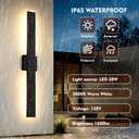 Black Long Outdoor Wall Lights Modern Exterior Lighting Fixtures 31.5 Inch Outdoor Wall Sconce LED 3000K IP65 Waterproof Wall Mount Outside Lights for House Garage Front Door Patio 1Pack
